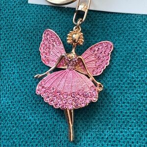 Pink ballerina charm